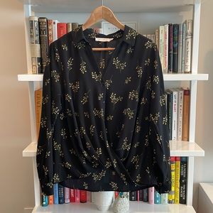 Nordstrom All in Favor Gathered Floral Blouse Size M